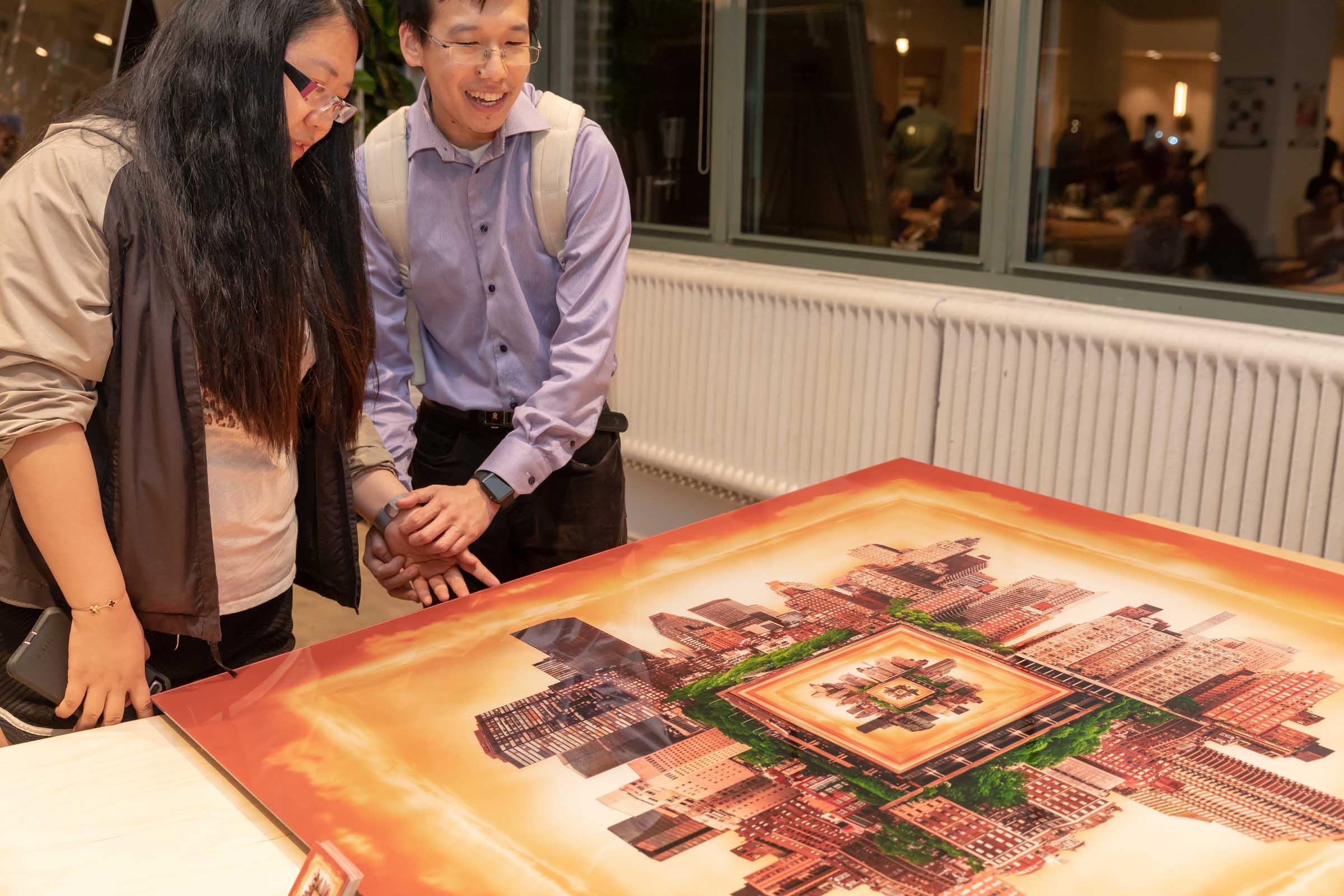 A picture from a VAST photo exhibition event in Tribeca, New York City.