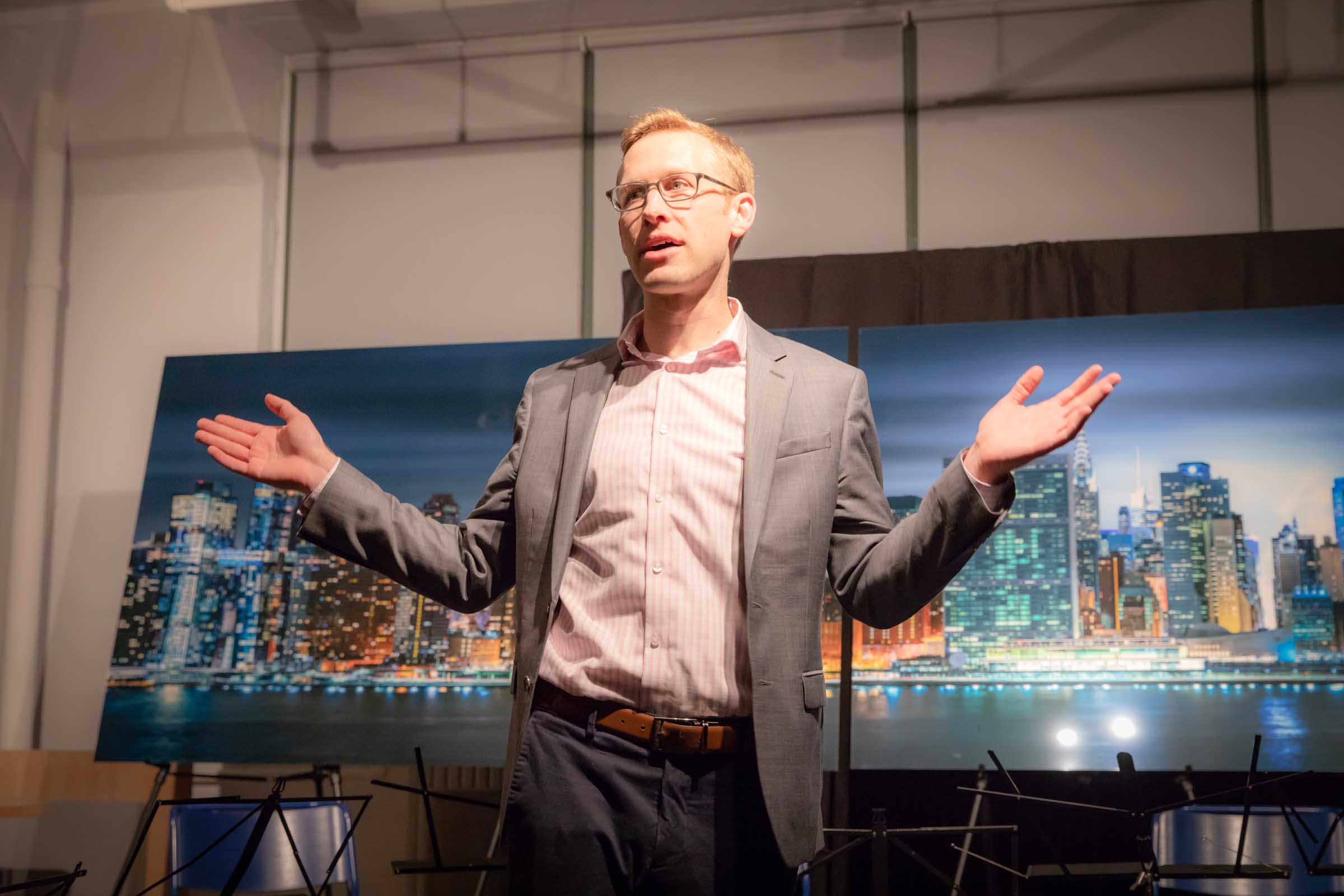 A picture from a VAST photo exhibition event in Tribeca, New York City.