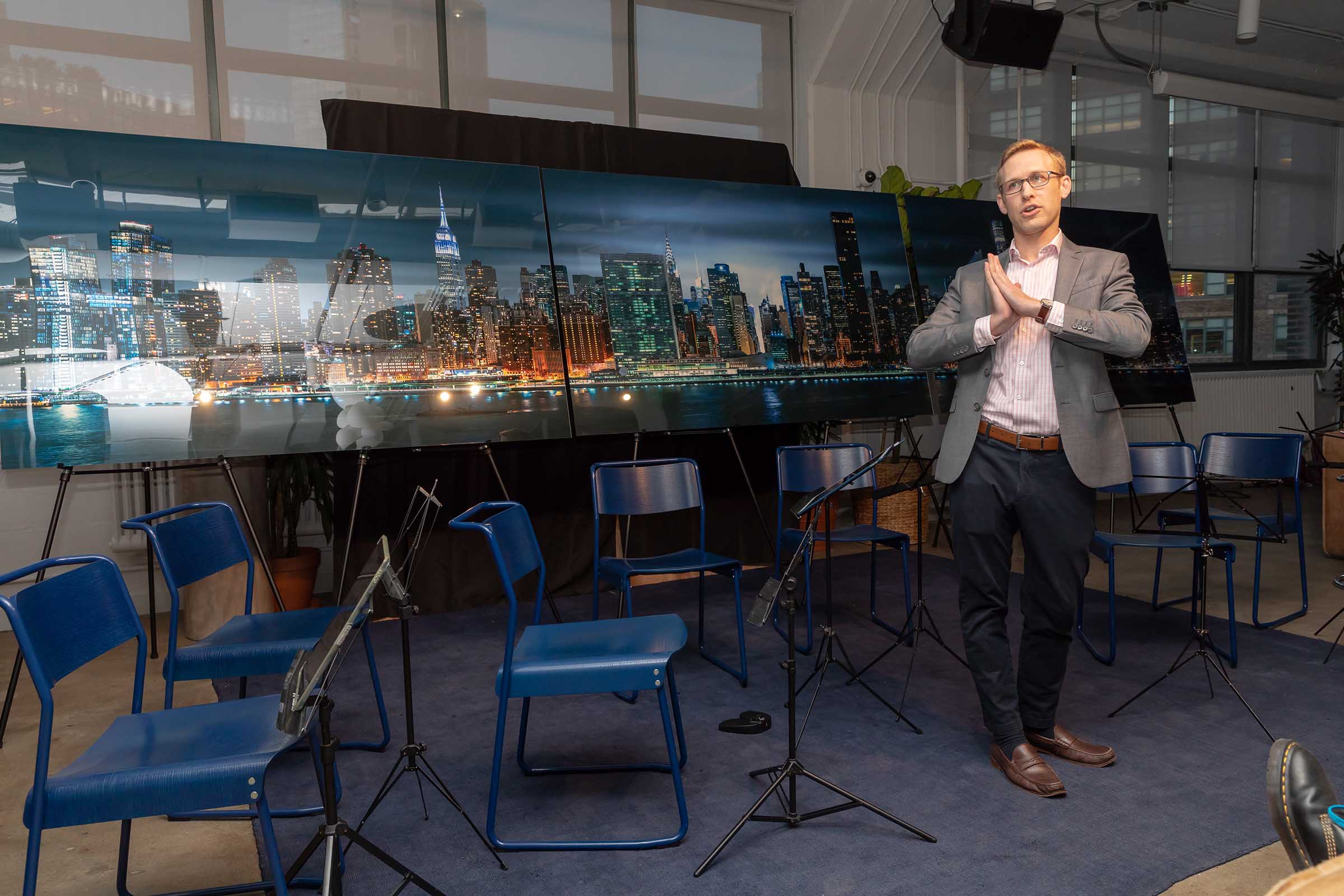 A picture from a VAST photo exhibition event in Tribeca, New York City.