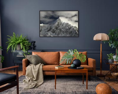 An example of one of our ultra-high-resolution framed VAST Prints™ hanging on a wall.