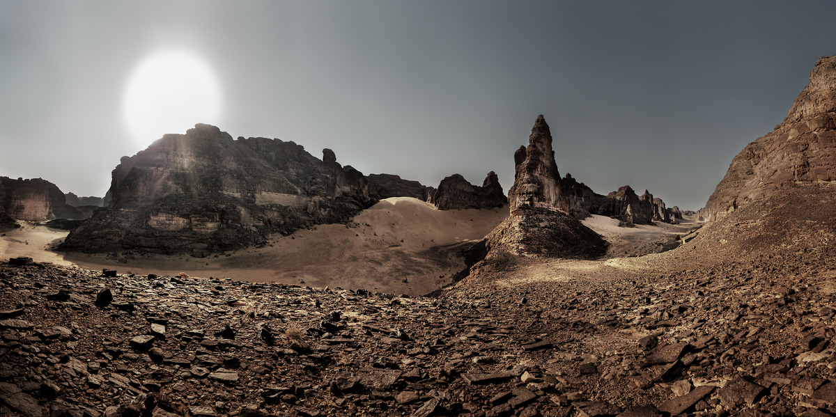 844 megapixels! A very high resolution, large-format VAST photo print of rock formations in the desert; landscape photograph created by Peter Rodger in Al Lula, Saudi Arabia.