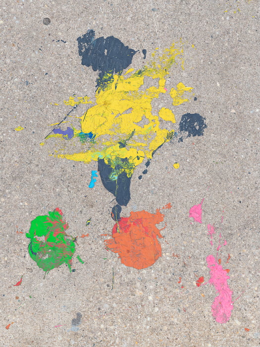 787 megapixels! A very high resolution, large-format VAST photo print of a playful art scene on the New York City sidewalk; fine art photograph created by Dan Piech in Manhattan, New York City.