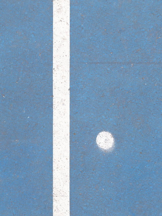 542 megapixels! A very high resolution, large-format VAST photo print of a blue and white artwork; fine art photograph created by Dan Piech in Manhattan, New York City.