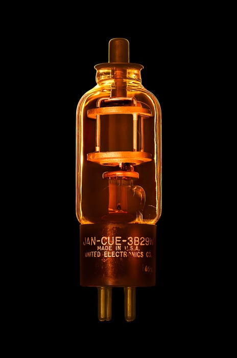 100 megapixels! A very high resolution, fine art photo of a vacuum tube. Photograph created by Scott Dimond.