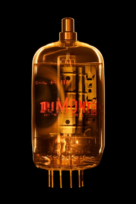 101 megapixels! A very high resolution, large-format VAST photo print of vintage technology. Photograph of a vacuum tube created by Scott Dimond.